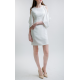 CLASSY WHITE Slash Sleeve Dress