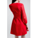 SATURATED RED Tie Front Dress