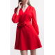 SATURATED RED Tie Front Dress