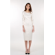 Creamy-white Slim Dress Long Sleeve