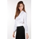 Italian Sandwashed Silk Wrap Blouse in White